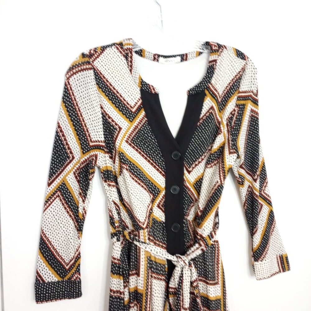 Eshakti Striped Button Front Handkerchief Hem Lon… - image 4